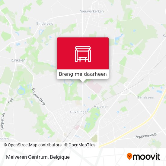 Melveren Centrum kaart