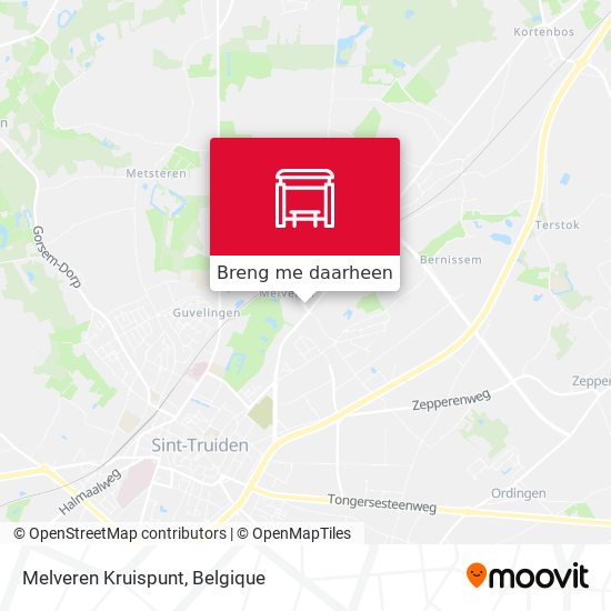 Melveren Kruispunt kaart