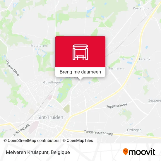 Melveren Kruispunt kaart