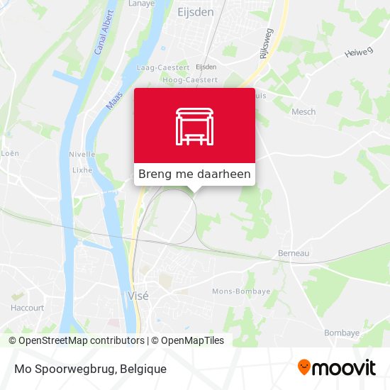 Mo Spoorwegbrug kaart