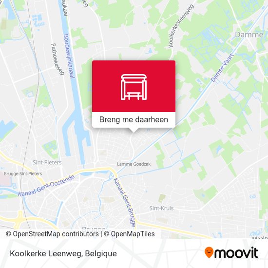 Koolkerke Leenweg kaart