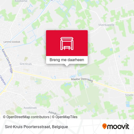 Sint-Kruis Poortersstraat kaart