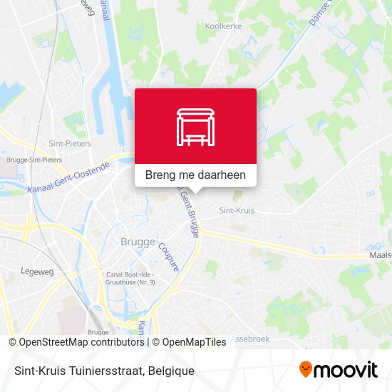 Sint-Kruis Tuiniersstraat kaart
