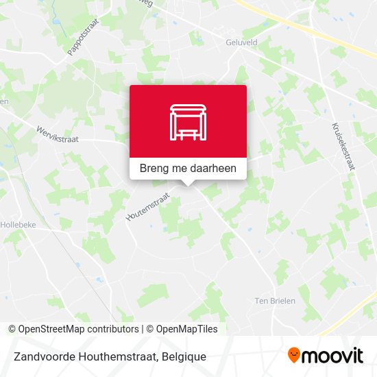 Zandvoorde Houthemstraat kaart
