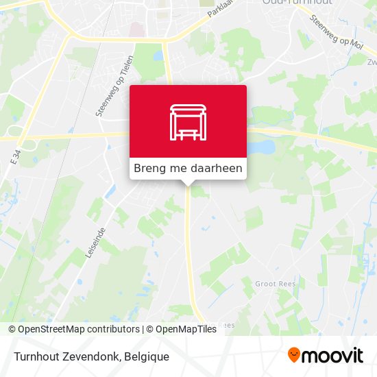 Turnhout Zevendonk kaart