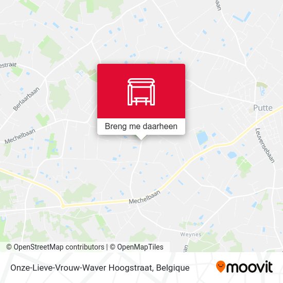 Onze-Lieve-Vrouw-Waver Hoogstraat kaart