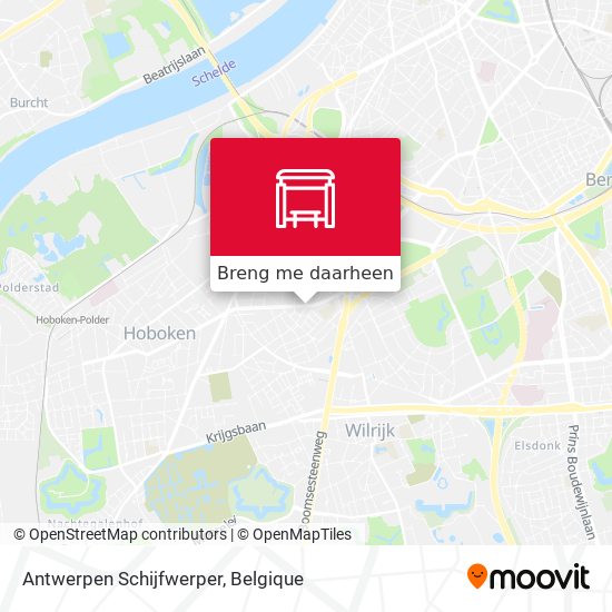 Antwerpen Schijfwerper kaart