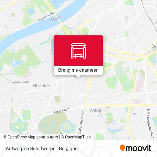 Antwerpen Schijfwerper kaart