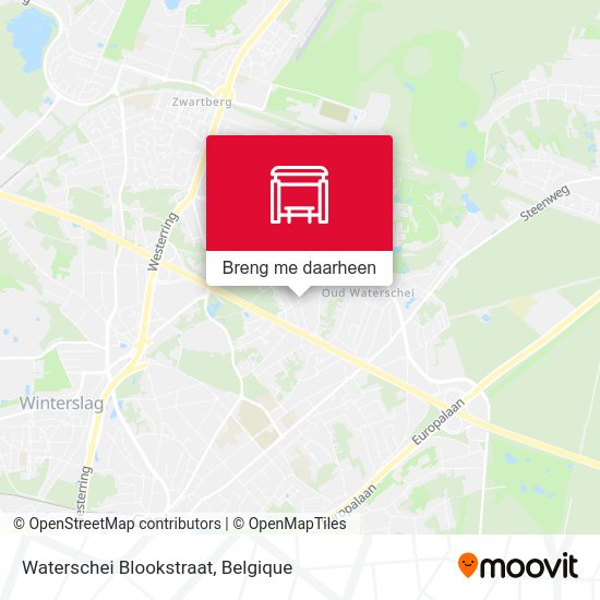 Waterschei Blookstraat kaart