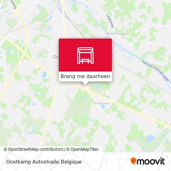 Oostkamp Autostrade kaart