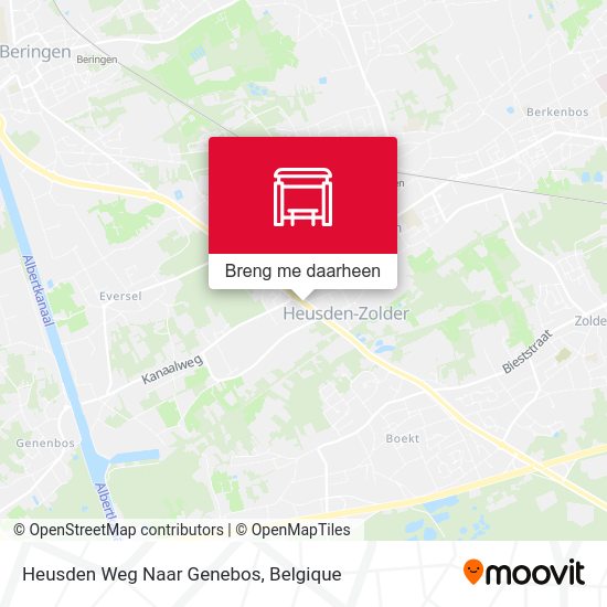 Heusden Weg Naar Genebos kaart