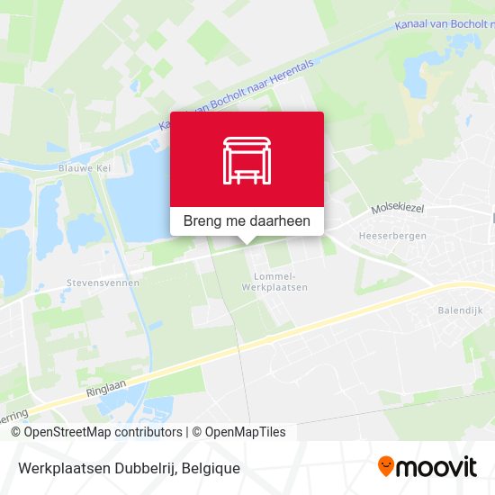 Werkplaatsen Dubbelrij kaart