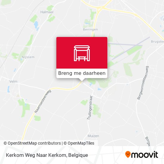 Kerkom Weg Naar Kerkom kaart