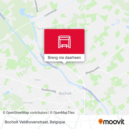 Bocholt Veldhovenstraat kaart