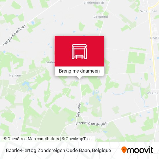 Baarle-Hertog Zondereigen Oude Baan kaart