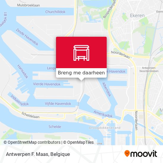 Antwerpen F. Maas kaart