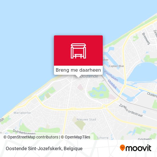 Oostende Sint-Jozefskerk kaart