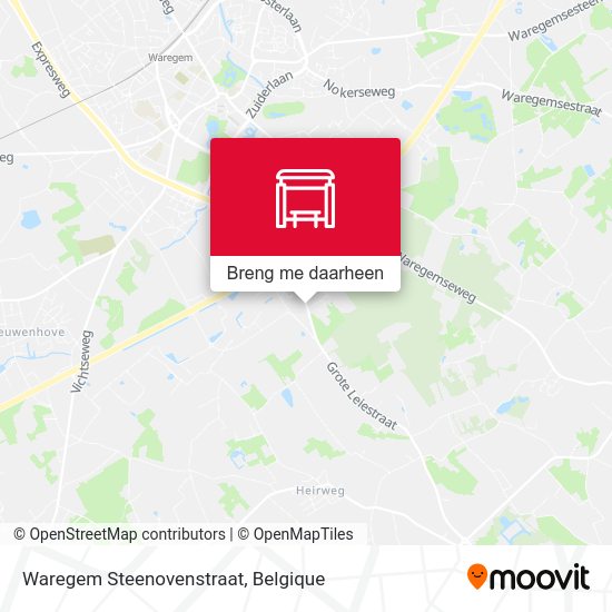 Waregem Steenovenstraat kaart
