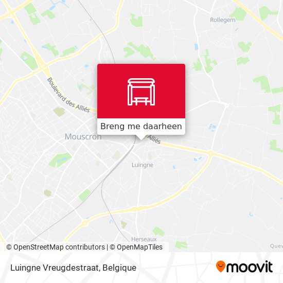 Luingne Vreugdestraat kaart