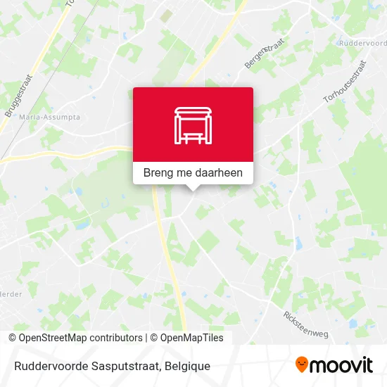 Ruddervoorde Sasputstraat kaart