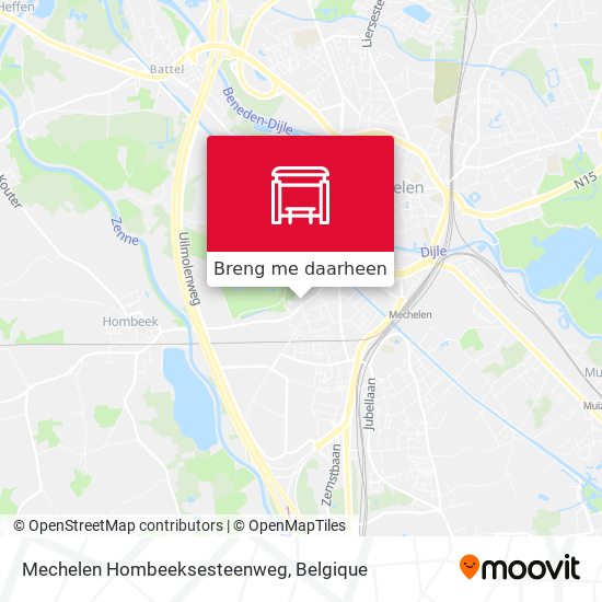 Mechelen Hombeeksesteenweg kaart