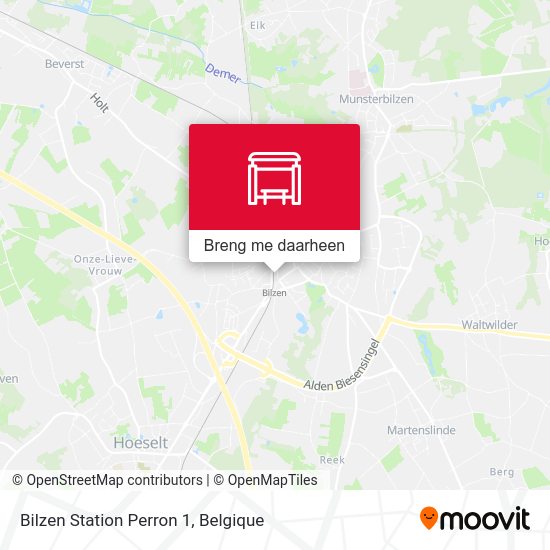 Bilzen Station Perron 1 kaart