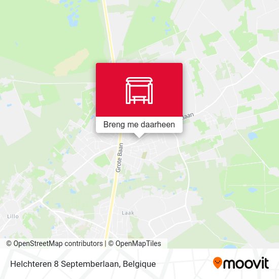 Helchteren 8 Septemberlaan kaart