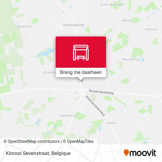 Kinrooi Sevenstraat kaart