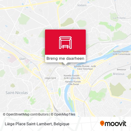 Liège Place Saint-Lambert kaart