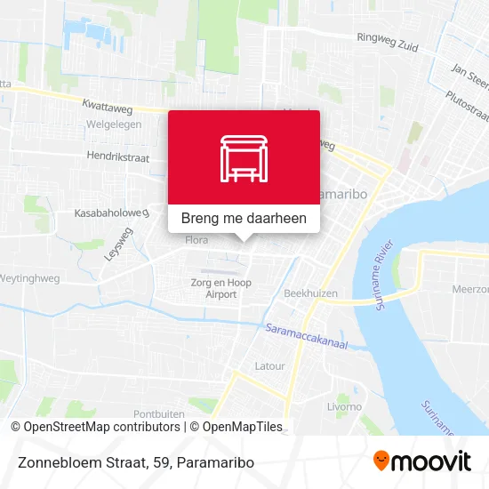 Zonnebloem Straat, 59 kaart