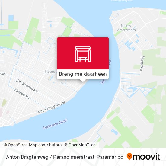Anton Dragtenweg / Parasolmierstraat kaart