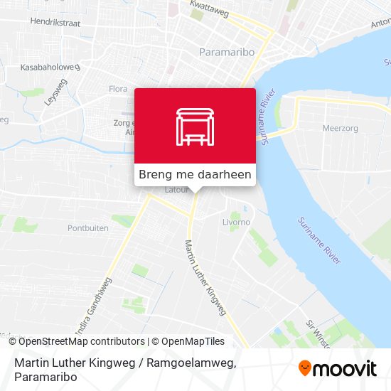 Martin Luther Kingweg / Ramgoelamweg kaart