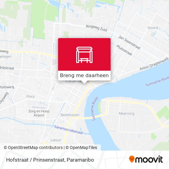 Hofstraat / Prinsenstraat kaart
