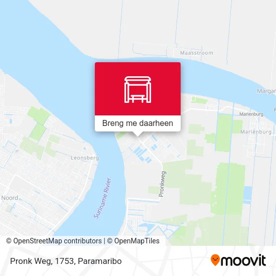 Pronk Weg, 1753 kaart