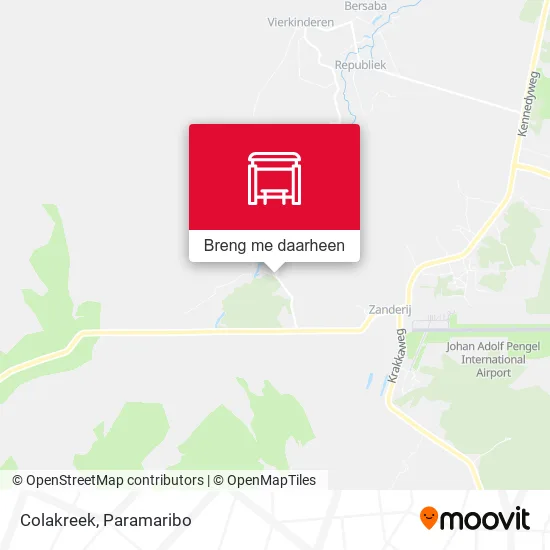 Colakreek kaart