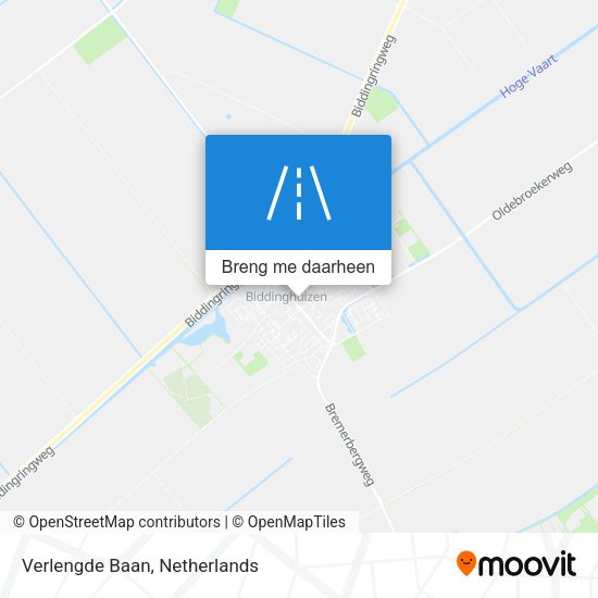 Verlengde Baan kaart