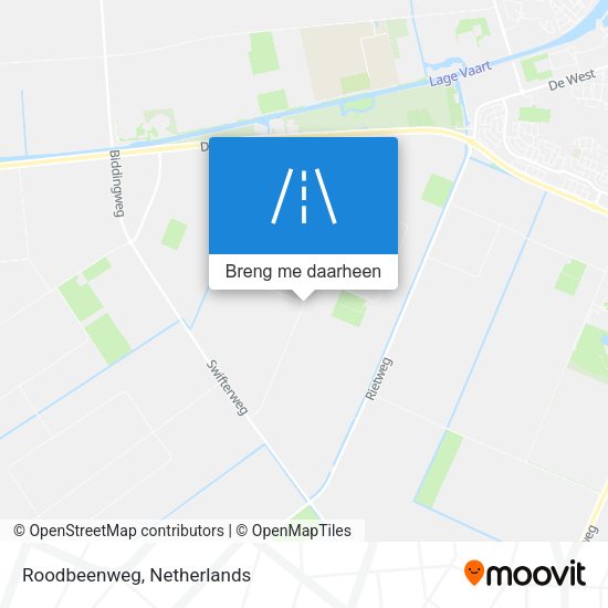 Roodbeenweg kaart