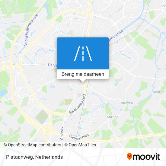 Plataanweg kaart