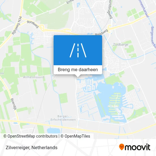 Zilverreiger kaart