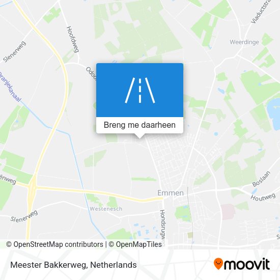 Meester Bakkerweg kaart
