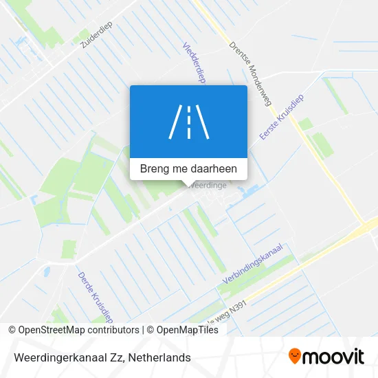 Weerdingerkanaal Zz kaart