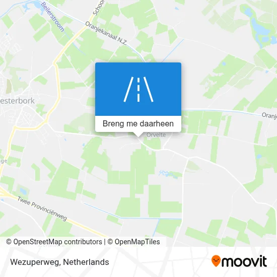 Wezuperweg kaart