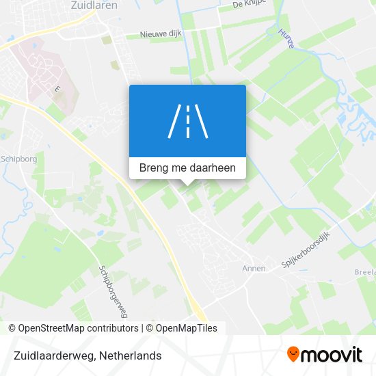 Zuidlaarderweg kaart