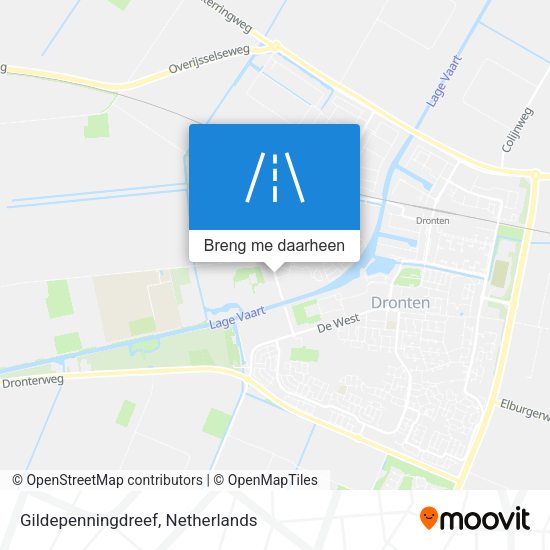 Gildepenningdreef kaart