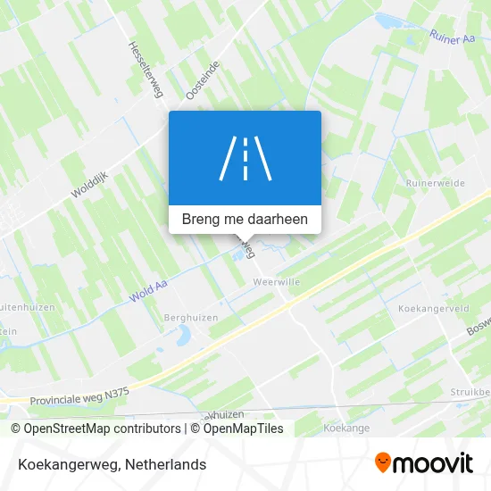 Koekangerweg kaart