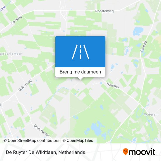 De Ruyter De Wildtlaan kaart