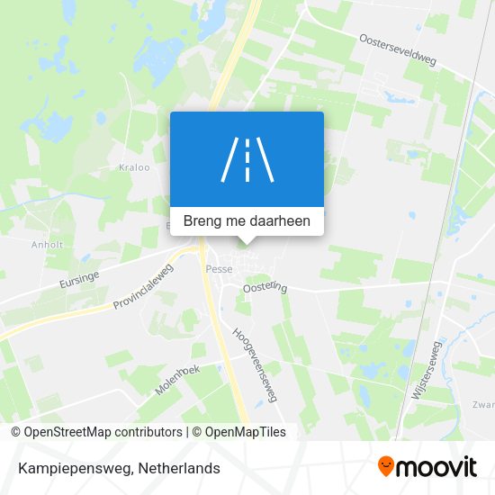 Kampiepensweg kaart