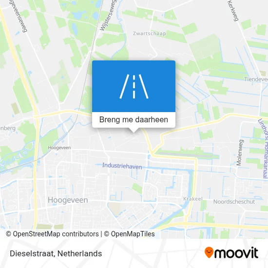 Dieselstraat kaart