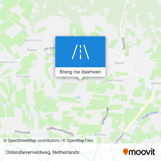 Oldendieverveldweg kaart