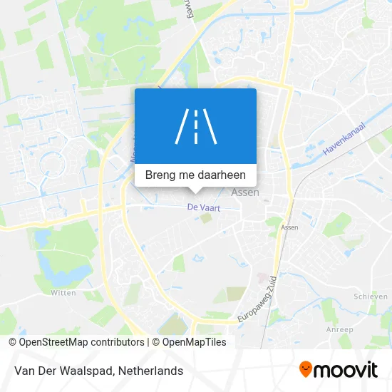 Van Der Waalspad kaart